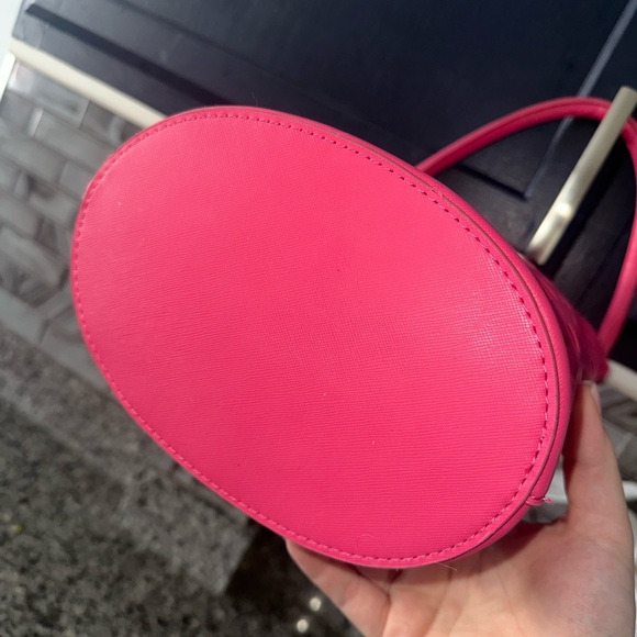 Neiman Marcus Pink Laser Cut Bucket Bag - Picture 4 of 7